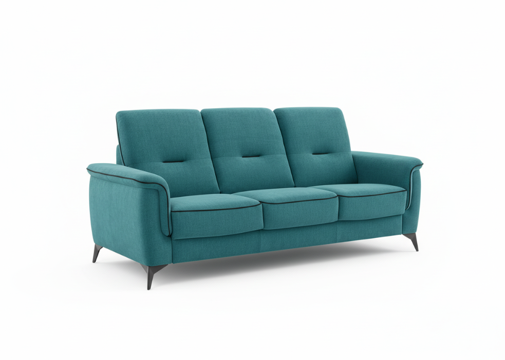 sofá cama marco em tecido em pele