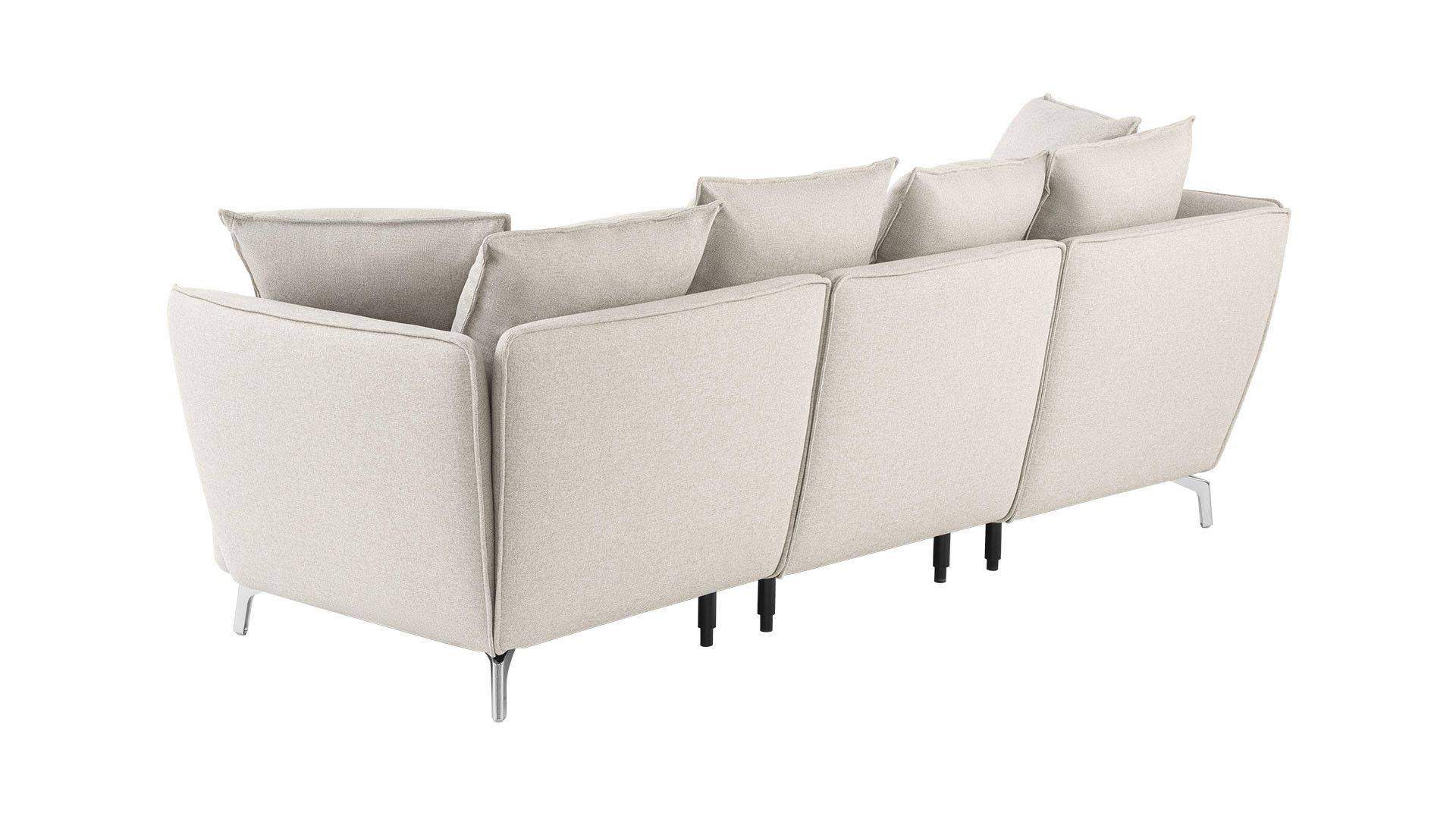 sofá fixo e acolhedor em tecido ou pele